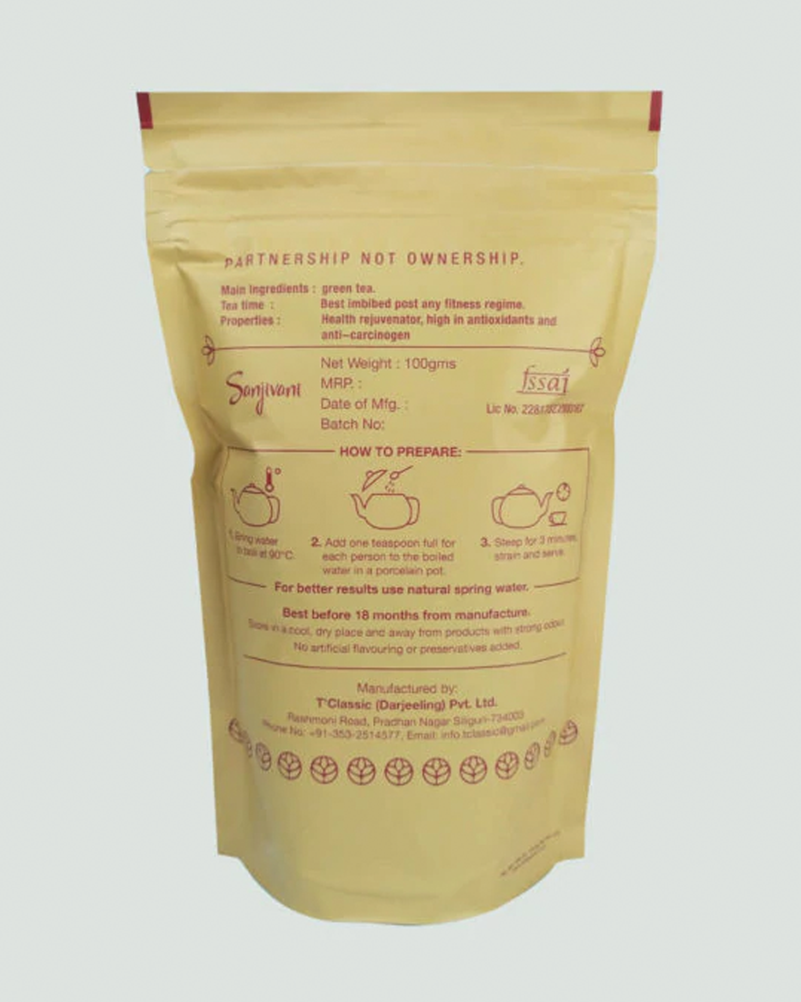 Sanjivani - The classic green tea Unoxidized and Unwithered